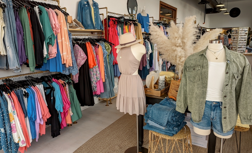 Store showcasing clothes