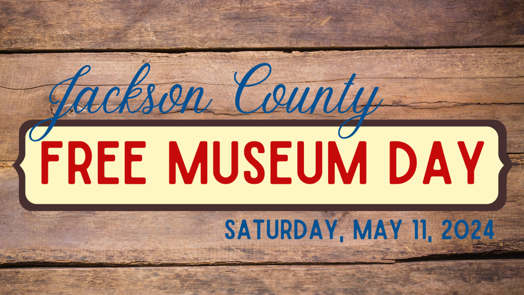 Jackson County FREE Museum Day 2024 - Wooden Backdrop Logo