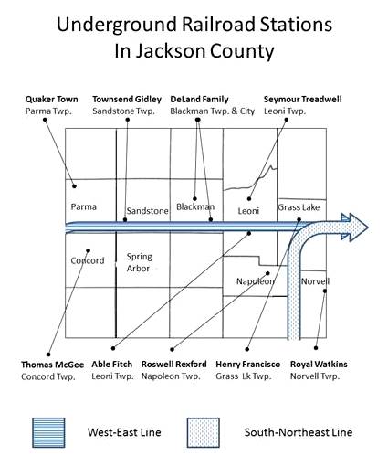 Underground Railroad Map