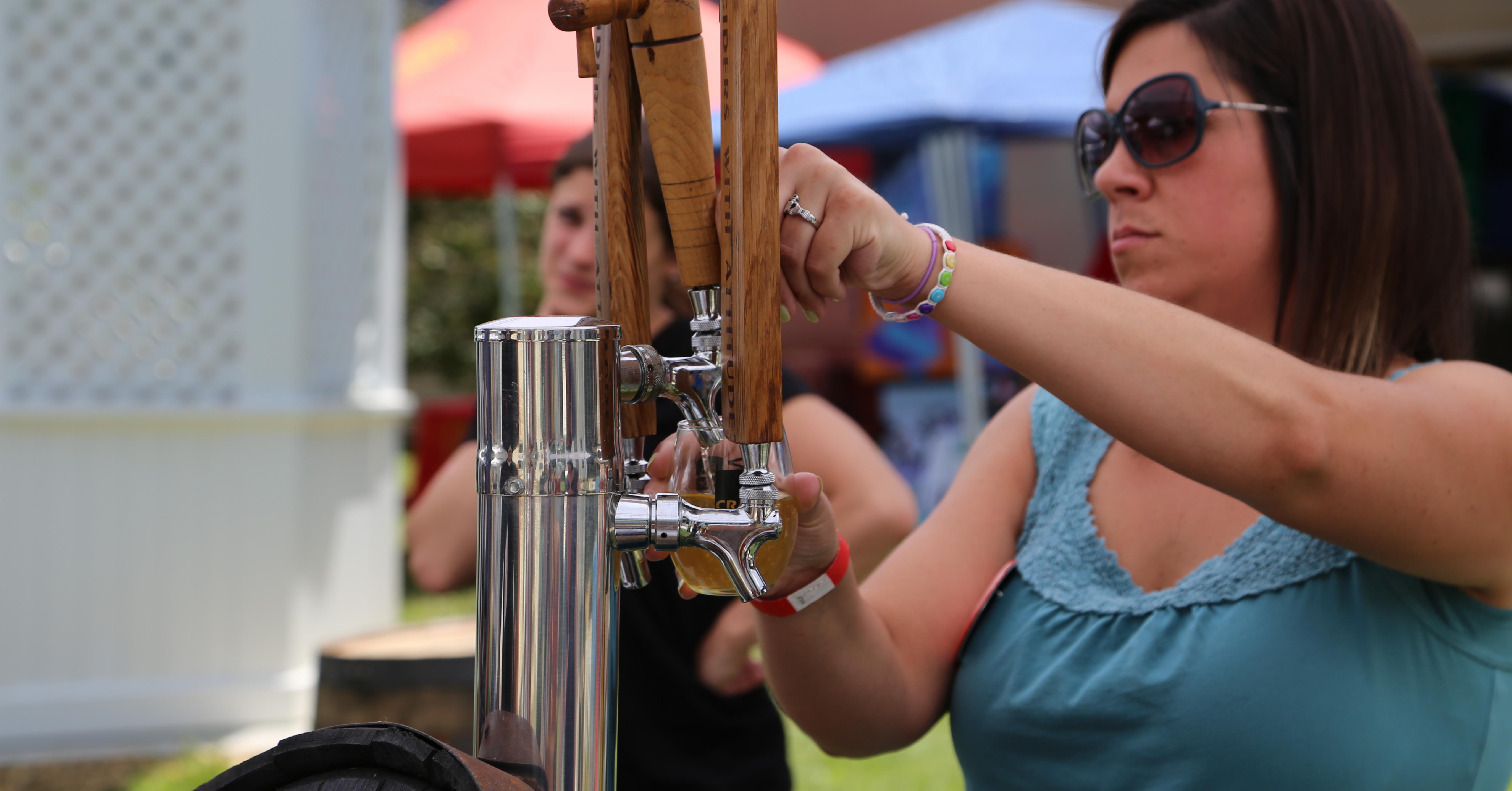 Beer being poured